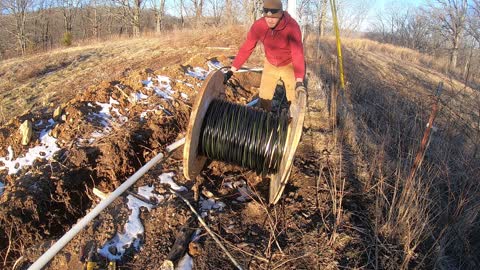 Burying electrical wire underground