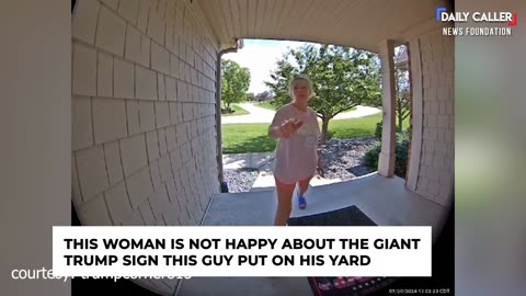 MAJOR Karen Gets PISSED at This Guy's Trump Sign...