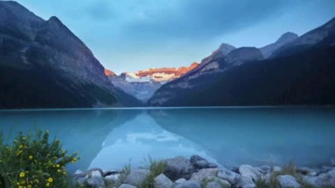 Nature beauty image with beautiful mountain and water