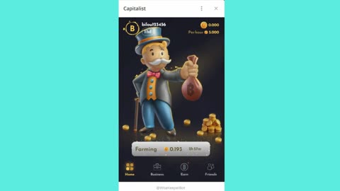 new mining mini app bot telegram capitalist