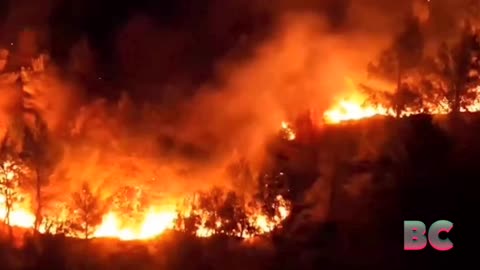 Greece’s marble mountain burns in wildfires