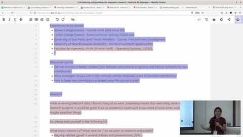 DebConf24 - Fostering collaboration for academic teaching and research on, in, with and ...