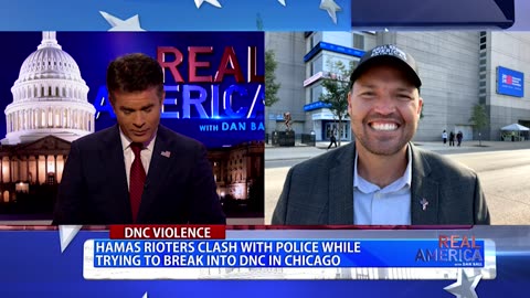 REAL AMERICA -- Dan Ball W/ Ben Bergquam, Pro-Hamas Protestors Get Violent At DNC, 8/20/24