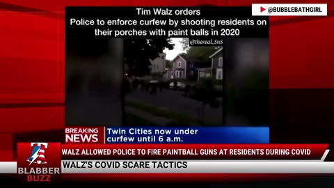 Walz Allowed Police To Fire Paintball Guns At Residents During COVID