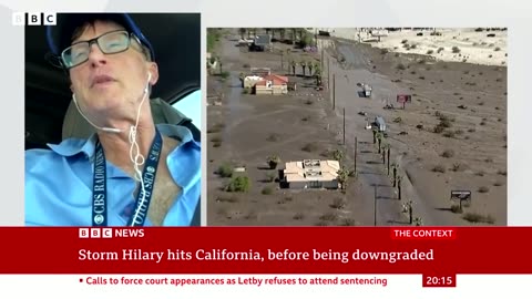 Strom Hilary: flooding cuts off palm spring 8n California - BBC News