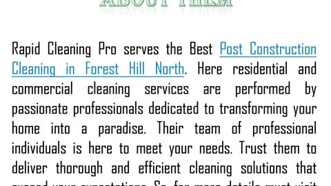 One of the Best Maid Services in Forest Hill North