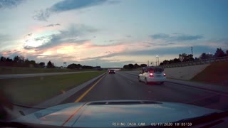 Bed Frame Falls From Car Roof