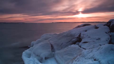 Nature video| sunset on the beach