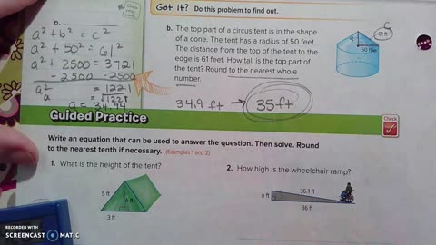 Gr 8 - Ch 5 - Lesson 6 - Use the Pythagorean Theorem