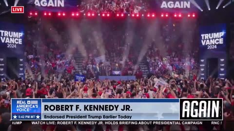 RFK Jr's EPIC entrance to Trump's rally in Arizona after endorsing Trump