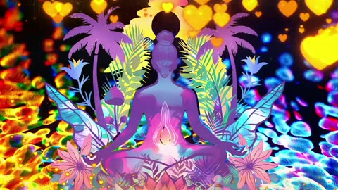 Embracing Calm: Meditation in Soothing Lights.