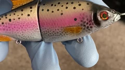 Savage Gear Shine Glide repaint in Golden Trout