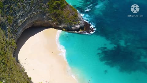 Aerial, deep BLUE ocean