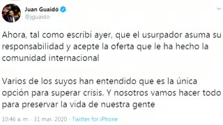 Guaidó agradece llamado de Pompeo a elecciones, que no le incluyen