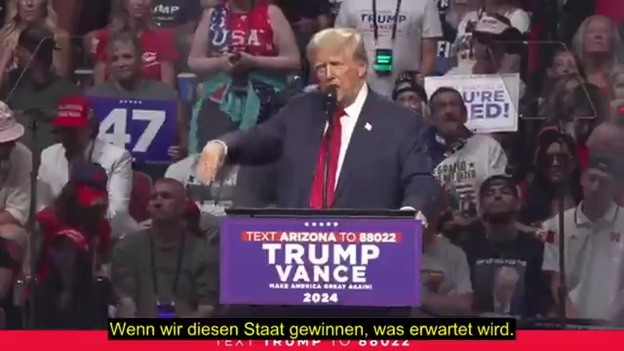 ⁣RFK Jr und Präsident Donald J. Trump hielten zusammen eine Rede - 23.08.2024