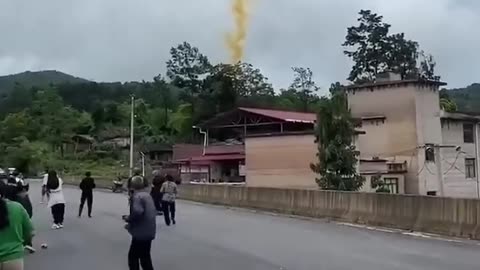 China Rocket Crashes On Town