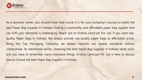 How To Choose The Leading Paper Bag Supplier In Kolkata