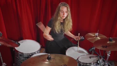 Girl Form Germany, Does Drum Cover For (Rush) The Spirit of Radio