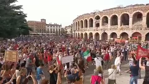 VERONA PIAZZA BRA’ NO AL GREEN PASS !