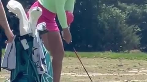 Interesting way to practice #golf #golfer #practice #swing #shot #professional #green #fairway