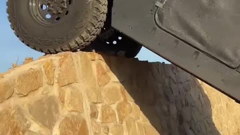 Humvee wall climbing