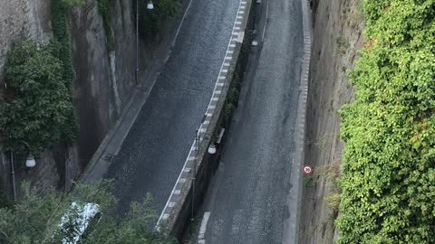 Tight turn in Sorrento, Italy