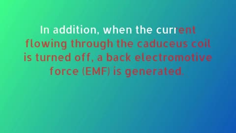 Caduceus coil back EMF