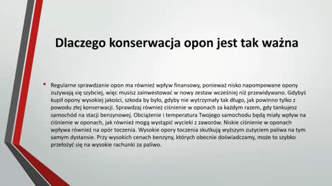 Dlaczego konserwacja opon jest tak ważna