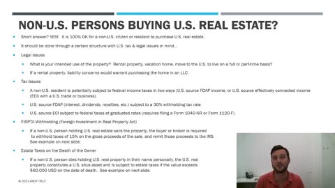 Can Foreigners Buy U.S. Real Estate? Sure, but You'll Pay Some Big Taxes!!