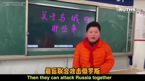 Chinese elementary school kids brainwashed by Communists explaining situation in Ukraine