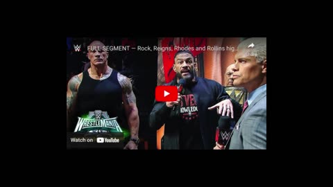 FULL SEGMENT - Rock,Reigns, Rhodes,and Rollins highlight a burning road to Wrestlemania.