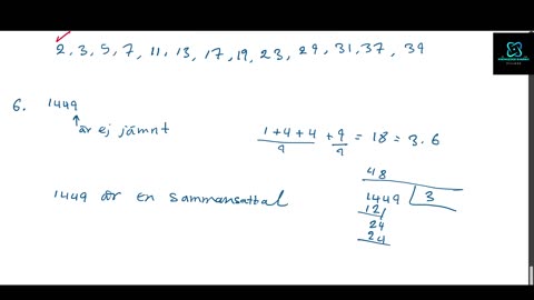 Avgör om det är ett primtal eller en sammansatts tal: Part 4: Exempel 3