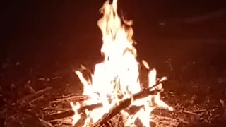 Bonfire burning