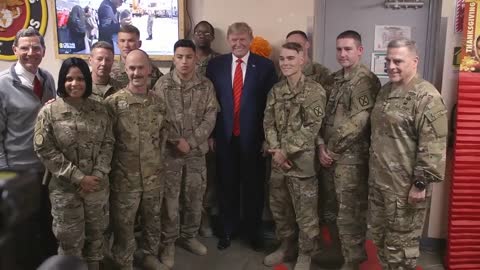 Donald Trump visits Troops in Afghanistan for thanksgiving