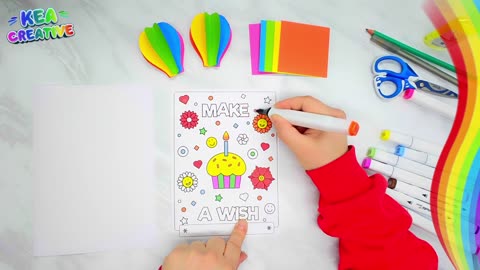 POSTCARD Make a Wish - How To coloring - @KeaCreative2