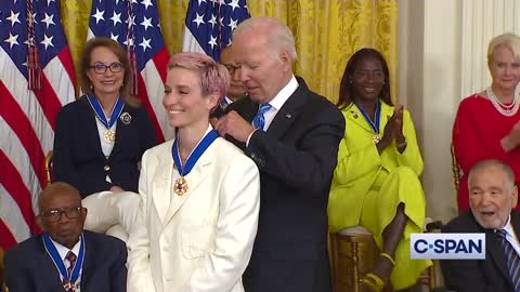 Megan Rapinoe receives Presidential Medal of Freedom, the nation’s highest civilian honor