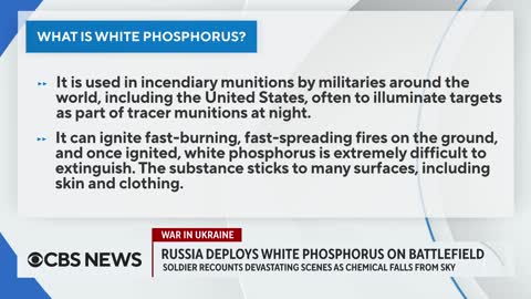 Allegations of Russia's use of white phosphorus bombs in Ukraine