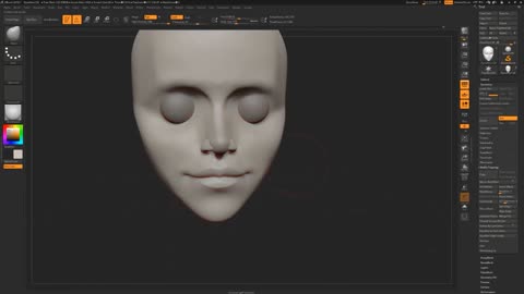 3D modeling of character head shaping of cheekbones