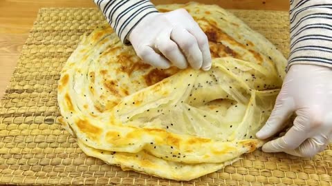 Yemeni MALAWAH recipe FlatBread Multi Layered Bread Layers _ Layered Flat Yemeni Bread _