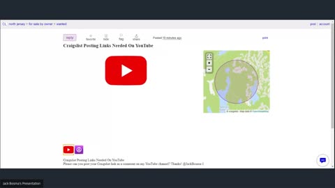 Craigslist Posting Links Needed On YouTube