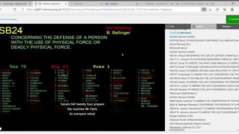 SB24 Arkansas Stand Your Ground Law passes Arkansas House 72 yes