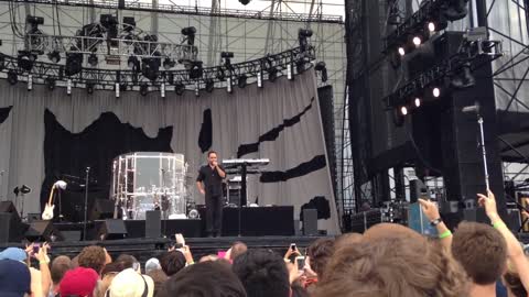 Dave introducing opening act - Kool and the Gang - @ Hershey Stadium, 7 -13 -13