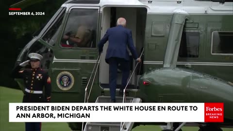 BREAKING NEWS: Biden Does Not Answer Reporters' Questions When Departing WH For Ann Arbor, Michigan