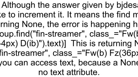 AttributeError 39NoneType39 object has no attribute 39text39 while Web scraping