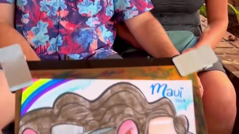 They want a funny caricature to remember their tip to maui