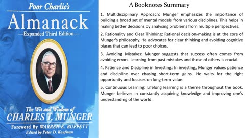 Poor Charlie's Almanack by Charles T Munger