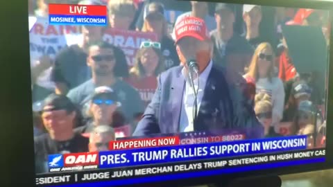 OAN president Trump rallies supporters in Wisconsin 02:55 PM Saturday