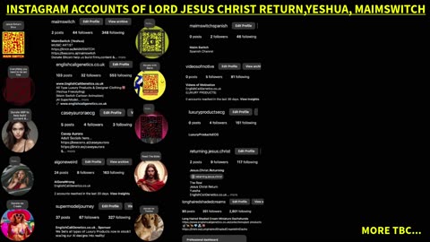 INSTAGRAM ACCOUNTS LORD JESUS CHRIST(YESHUA) (MAIMSWITCH)