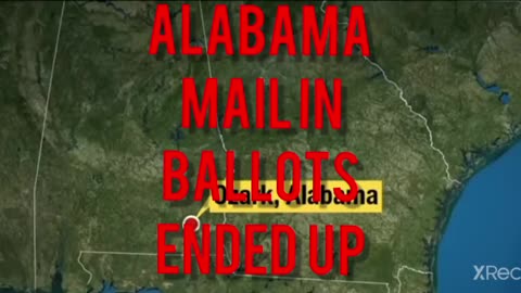 ALABAMA MAIL IN BALLOTS MAILED TO TEXAS