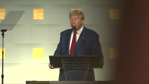 Trump delivers remarks at the Economic Club of New York